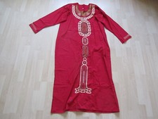 *121* DAMEN KOSTÜM KAFTAN ROT BUNT BESTICKT LÄNGE 140 CM
