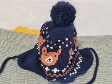 H&M Wintermütze Bommelmütze Babymütze Mütze Gr. 80 / 86 Ca Ku 45 46 47 48