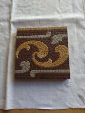 Antike Bodenfliese Villeroy & Boch Mettlach um 1900, antikes Original 