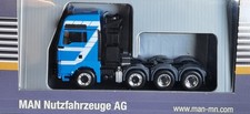 Herpa Werbemodell MAN TGX Schwerlast Sattelzugmaschine blau/weiss