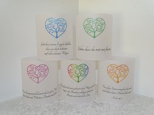 Windlichter Lichthülle Taufe Kommunion Konfirmation Firmung * indiv. Namensdruck