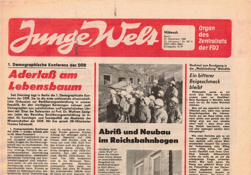 Ddr zeitung junge welt - ddr,