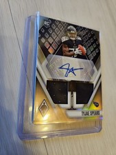 Tyjae Spears RC Auto Double Patch 2023 Tennessee Titans Panini Phoenix