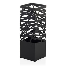 Regenschirmständer Metall Schirmständer mit 2 Haken, Wasserauffangschale Stahl