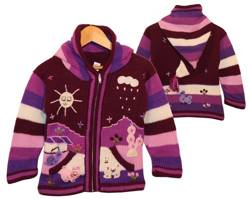 Kinder strickjacke lila - kinder,