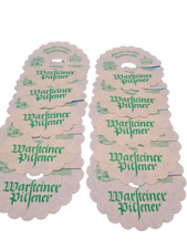 10x Warsteiner Pilsdeckchen Bierrosette Pilskragen Tropfenfänger altes Logo