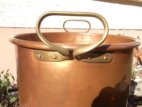 Alter kupfer kessel - kupfer, mit