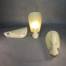 1 von 3 Halbschalen  Lampe Antik Wandlampe 50er Jahre Wandleuchte Vintage Lampe