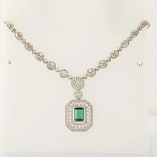 3.00ct Natural Emerald Halo