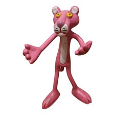 Paulchen Rosa Roter Panther Biege Figur Gummi Pink Panther