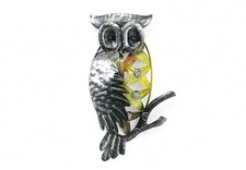 Schöne Deko Eule Uhu Dekoeule Wandhänger Wanddekoration Metall Silber Bunt Owl