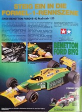 Tamiya Werbeseite Michael Schumacher Benetton Ford....Zeitungsanzeige  #9401f