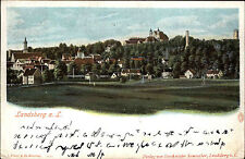 Landsberg am Lech Litho-AK ~1900 Panorama Verlag Samweber gel. n. Wittgensdorf