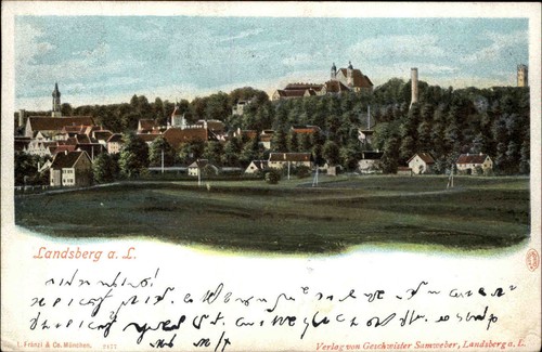 Landsberg lech litho ak - landsberg,