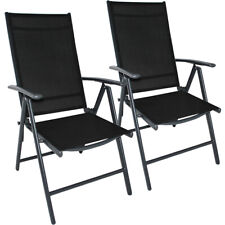 Gartenstuhl Aluminium Hochlehner Alu klappbar verstellbar anthrazit 2 Stück