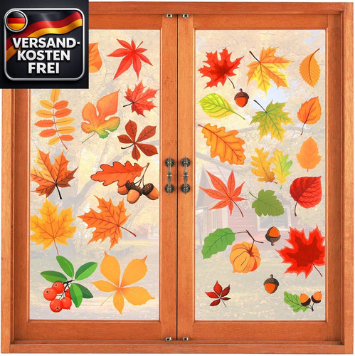 Fensterbilder herbstdeko - fensterbilder,