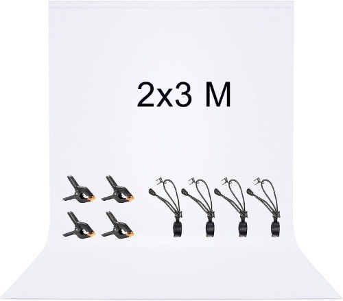 Fotohintergrund weiß 2x3m - weiß,