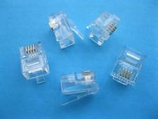 1000 Pcs RJ11 6P4C Water Clear