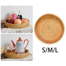 Rundes Rattan Serviertablett