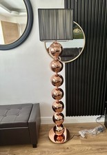 146cm hoch Bronze Bommel Kugel Steh Statement Lampe Metall Schlafzimmer Wohnzimmer