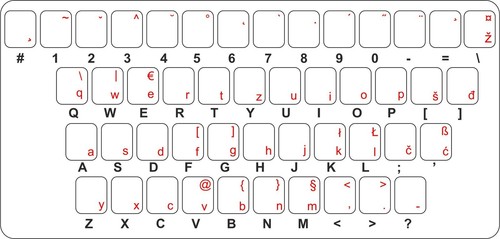 Aufkleber sticker tastatur