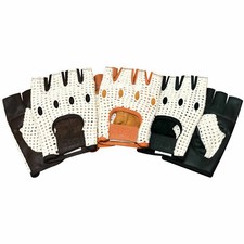 PSS Echt Kuhleder Fingerlose Netz Bus Fahren Fahrrad Rollstuhl Handschuhe