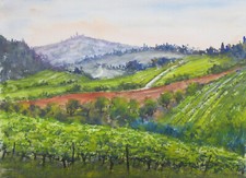 Landschaftsaquarell   "