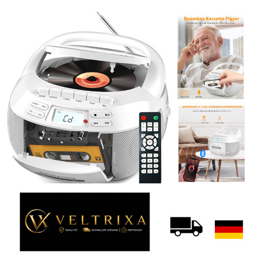 Player tragbar bluetooth fm - cd,