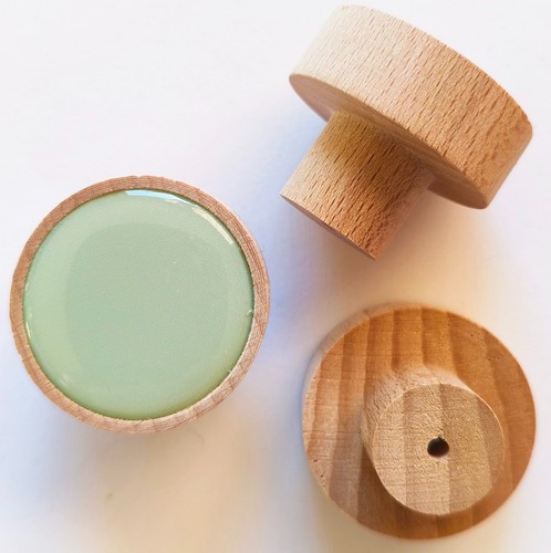 Holzknöpfe salbei farbe - holzknöpfe,