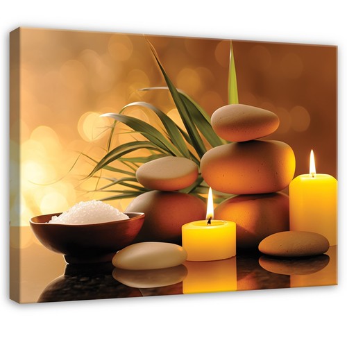 Leinwand spa steine natur - leinwand,