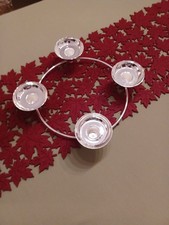 * Org. Partylite P7745 Kerzenhalter / Ring Century silber Metall * Top Zustand *