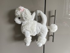 Plüsch Handtasche Hund weiß