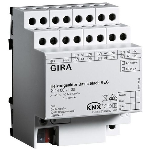 Gira heizungsaktor basic - gira, 6f
