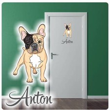 Türaufkleber Französische Bulldogge Name Digitaldruck Wandtattoo Türtattoo DT080