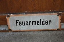 Altes Emailschild,Feuermelder,Brandschutz,Hinweisschil,Retro,Vintage,Feuerwehr