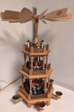 Erzgebirge Weihnachtspyramide Expertic 3 Etagen Handarbeit DDR