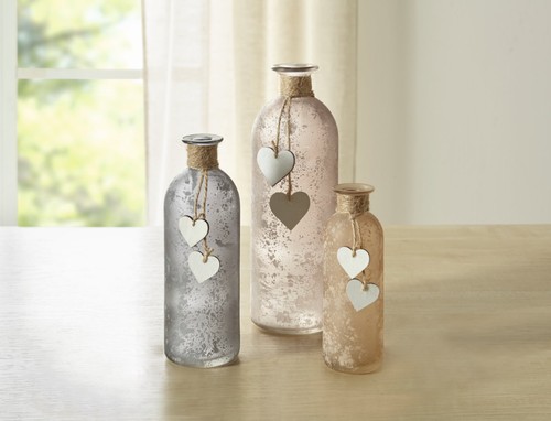 3er set deko landhaus - deko, vasen