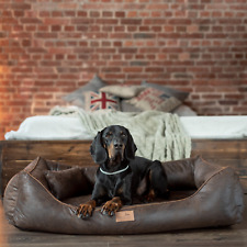 tierlando® Orthopädisches Hundebett ALBERTO ORTHO Kunstleder - antik und modern