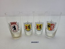 4x Gläser Wappen Städte DDR