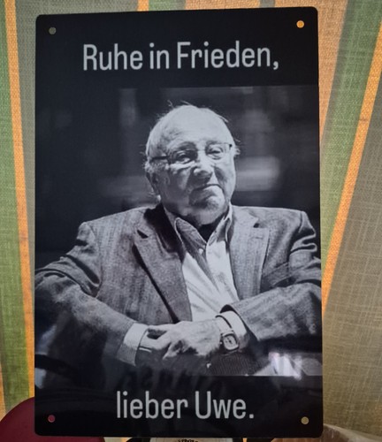 Blechschild uwe seeler ruhe - blechschild,