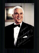 Leslie Nielsen Autogrammkarte Original Signiert # BC 224575