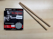 Übungspad Vic Firth 6" (15cm) + Schlagzeug Schläger 5B, Drumsticks für Kinder