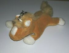 Schlüsselanhänger süßes Plüsch Pferd Braun 14 cm Lang Gefüllt mit Styropor 