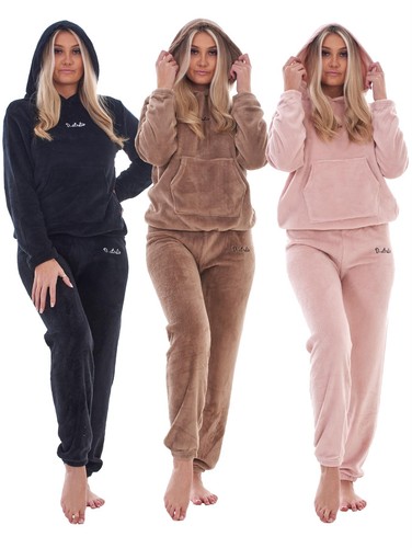 Damen fleece pyjama set - pyjama, weich