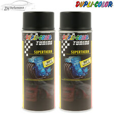 2x DUPLI COLOR SUPERTHERM BLACK 800°C Lackspray hitzefest 400ml