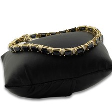 Brillant Saphir Gold Armband 585 14 Kt Gelbgold 0,45 Ct Diamant Edel Wert 3400,-