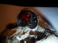 Manufaktur-Silberring-Bernstein-Cognac-Farben-835-Silber-Unikat- 1950-1960