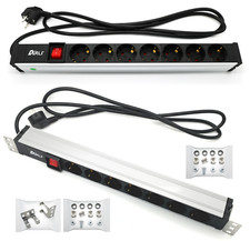 2x Steckdosenleiste 7-fach mit