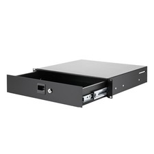 2 HE Rackschublade Aluminium