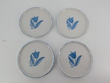 4 Stück KPM Berlin Untersetzer Porzellan 7,5cm aussen 6,6cm innen